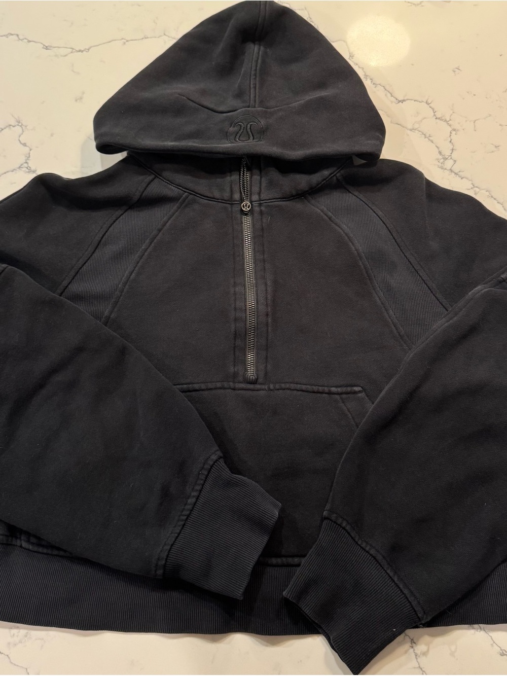 lululemon athletica Black Scuba Half-Zip Scuba Hoodie (Xs/S)